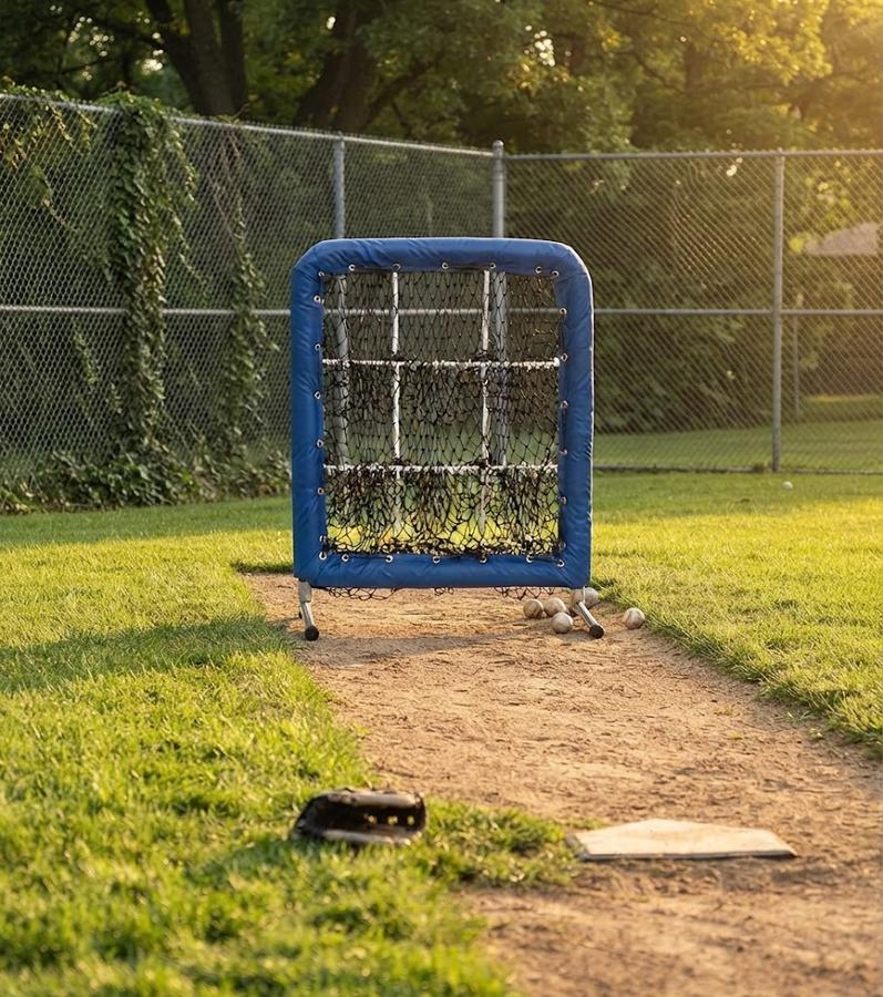 Three-by-three grid of mesh catch pockets photographed straight on, two pocket
